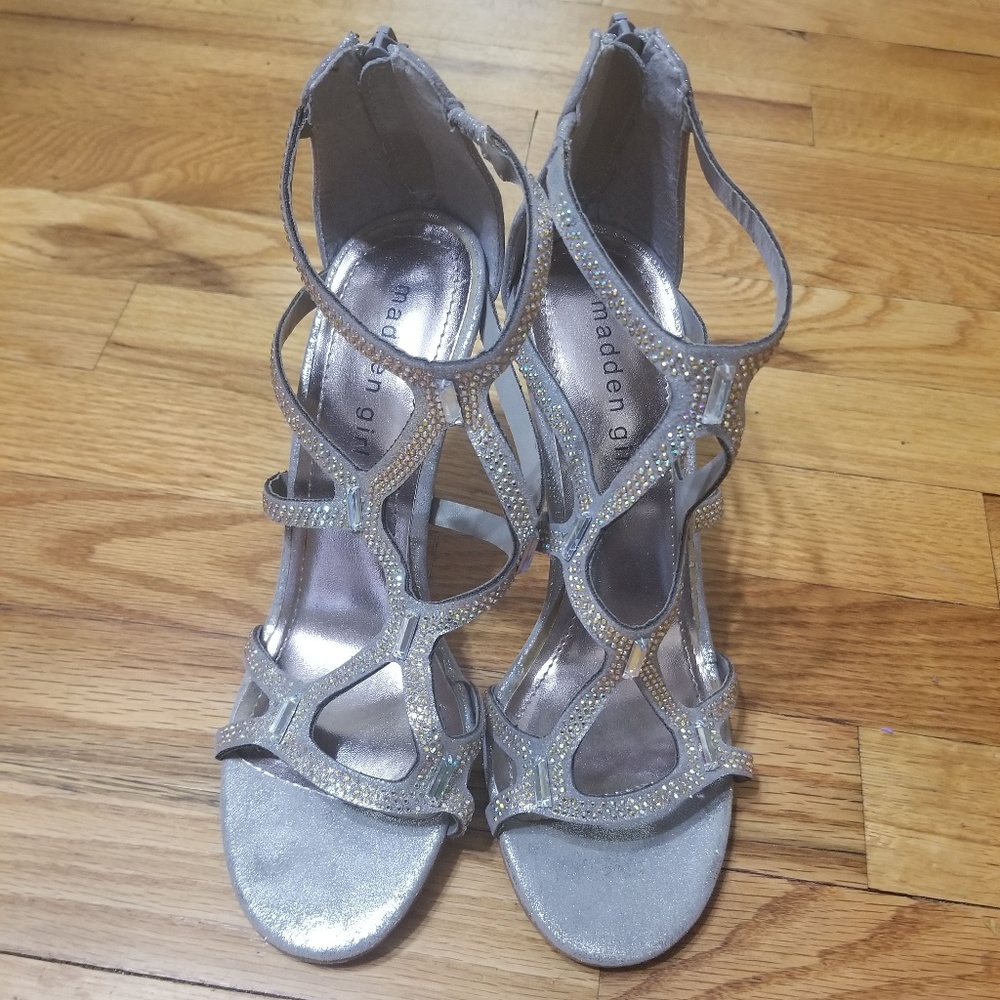 Madden girl Digitize Silver Stiletto Heels